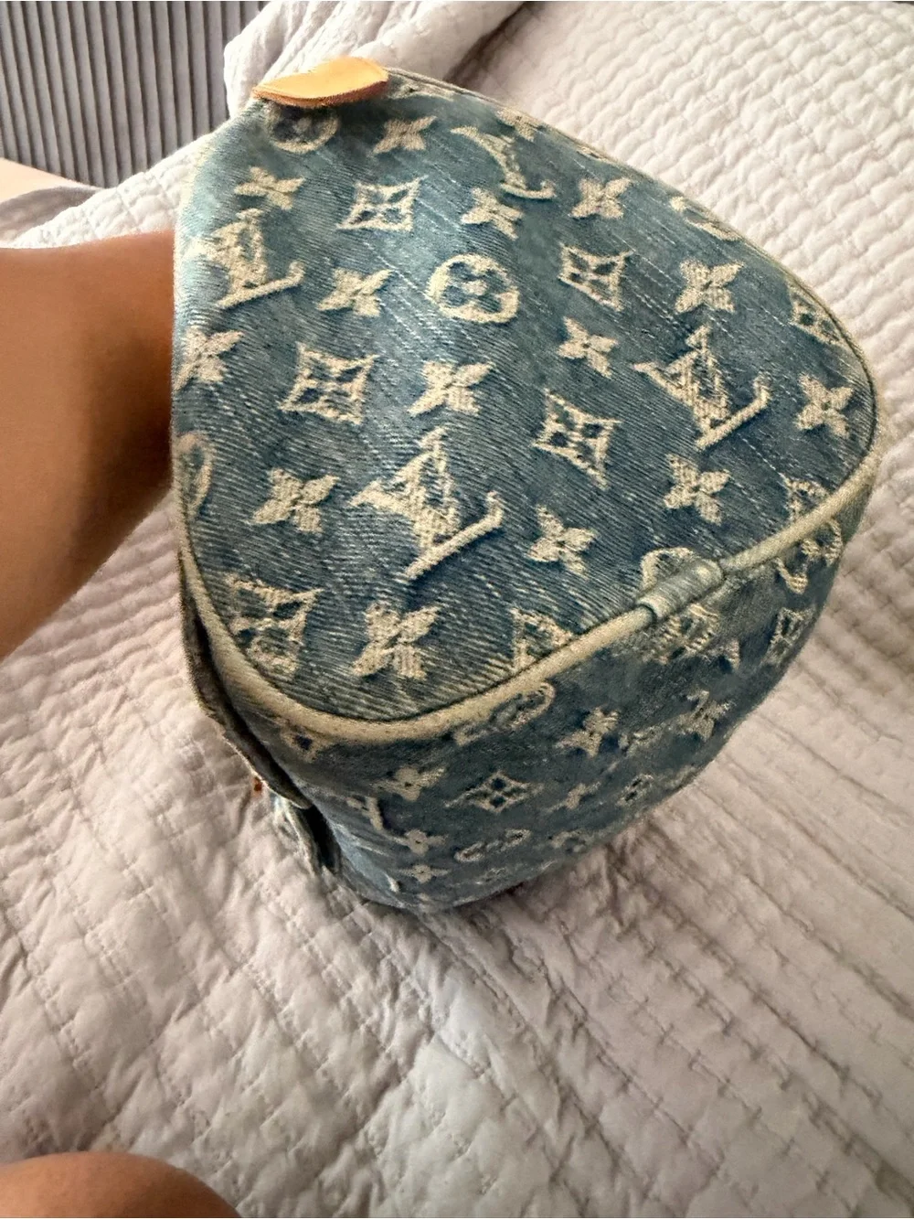 Louis Vuitton Blue Denim Monogram speedy